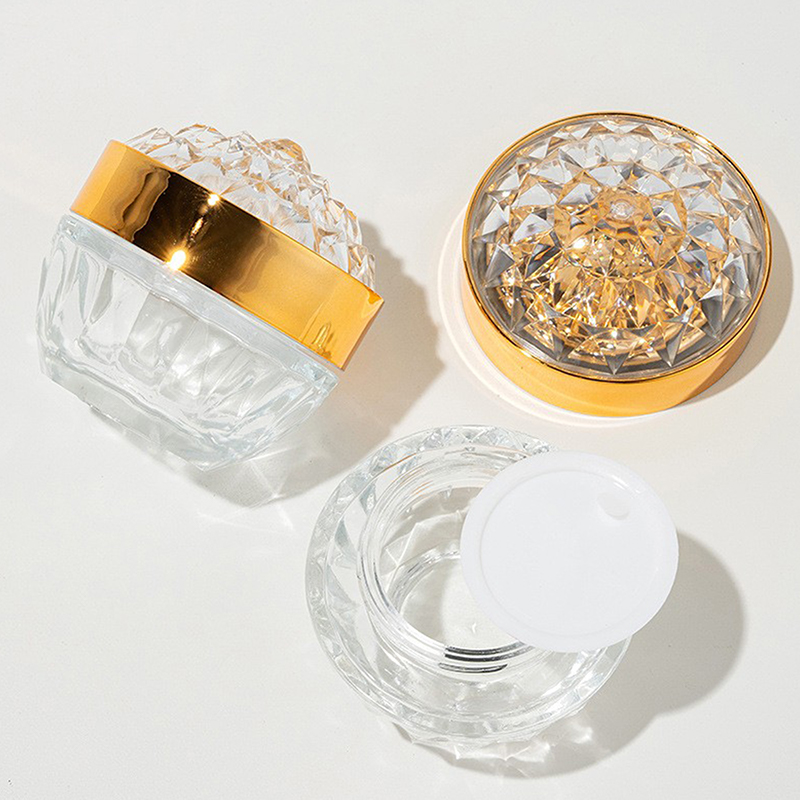 Luxury Skincare Bottles - Lüks Elmas 50g Cam Yüz Kremi