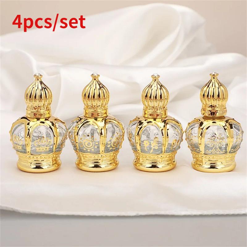 Luxury Skincare Bottles - 4 adet/takım Lüks Altın Uçucu Yağ