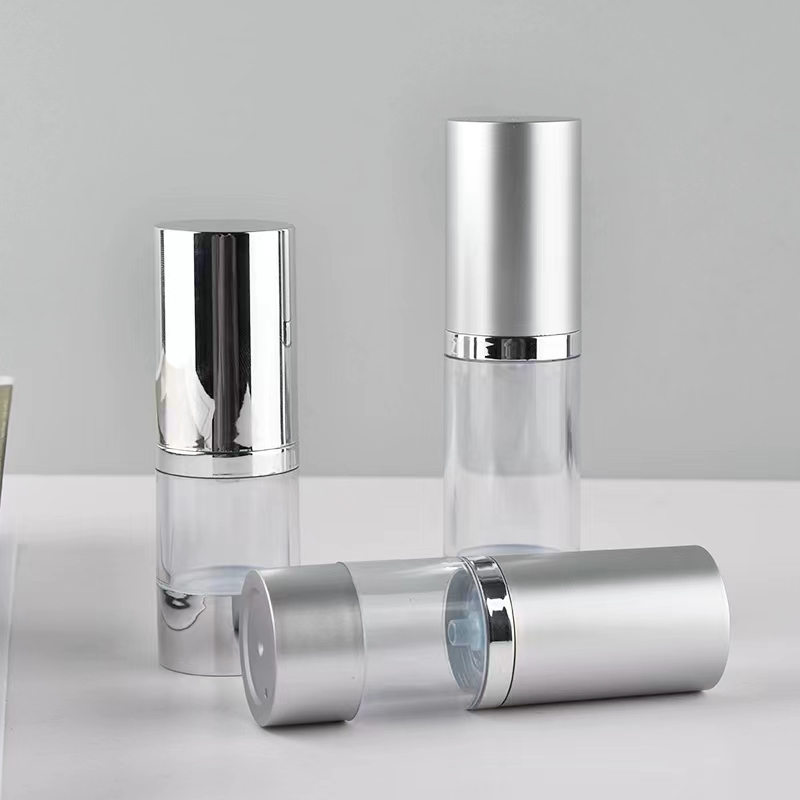 Parlak/Mat Gümüş Vakum Şişe Po - Luxury Skincare Bottles incelemesi ve fiyatı